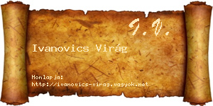 Ivanovics Virág névjegykártya