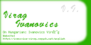 virag ivanovics business card